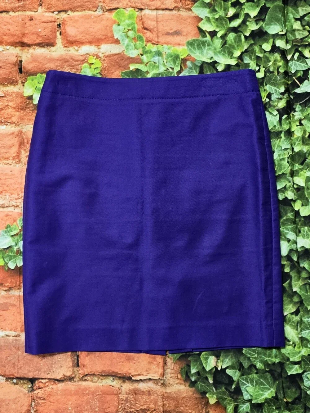 J.Crew No.2 Pencil Skirt Size 10 Cotton Spandex Blend Material In Color Purple